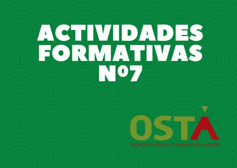 CIRCULAR Nº7 DE ACTIVIDADES FORMATIVAS