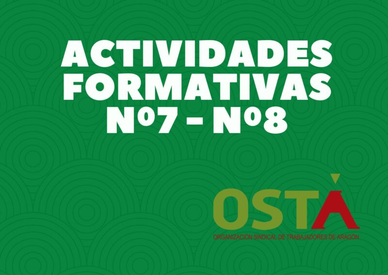 CIRCULAR ACTIVIDADES FORMATIVAS 7 Y 8
