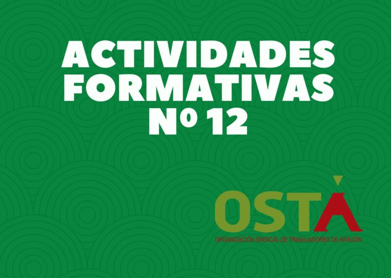 CIRCULAR ACTIVIDADES FORMATIVAS Nº12