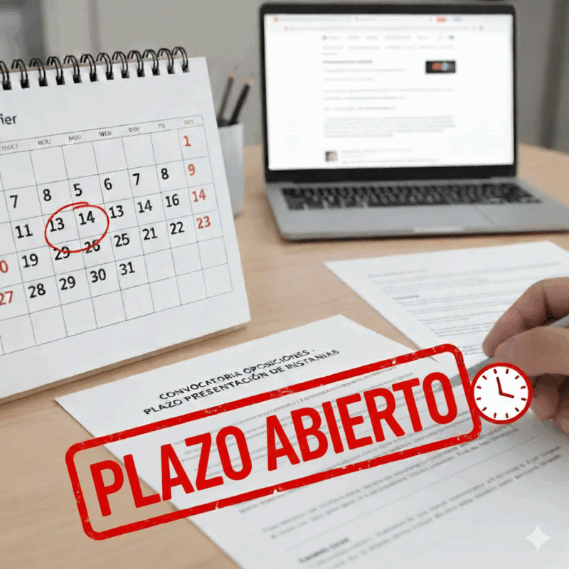 PLAZO PRESENTACIÓN INSTANCIAS VARIOS PROCESOS: PROMOCIÓN INTENA (PI) Y TURNO LIBRE (TL)