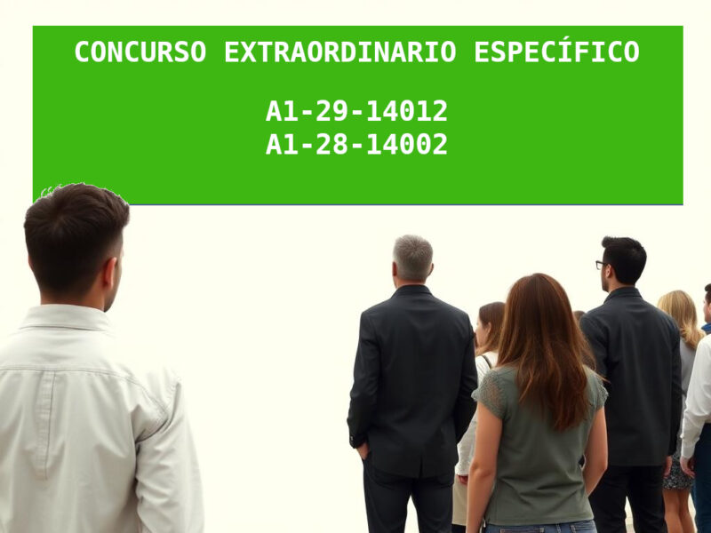 CONCURSO EXTRAORDINARIO ESPECÍFICO DE MÉRITOS A1-28 Y A1-29